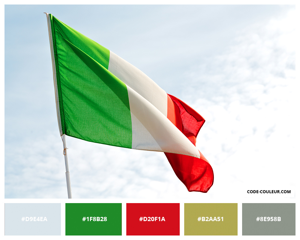 Drapeau Italie Couleurs Du Drapeau Italien