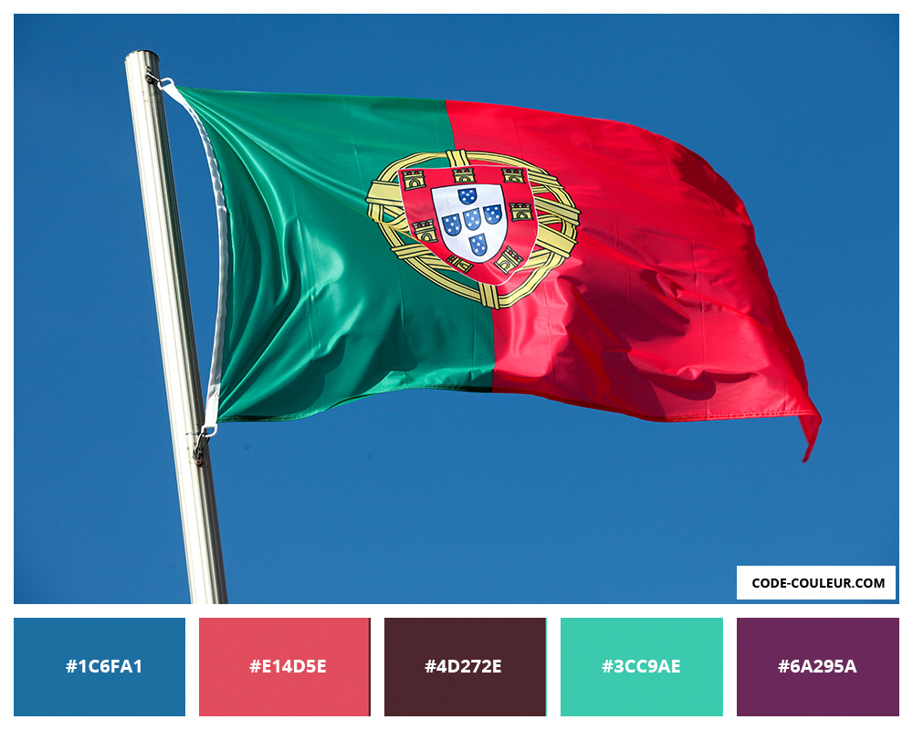 DRAPEAU PORTUGAL - Couleurs du drapeau portugais