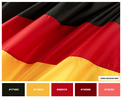 Gros plan sur le drapeau allemand