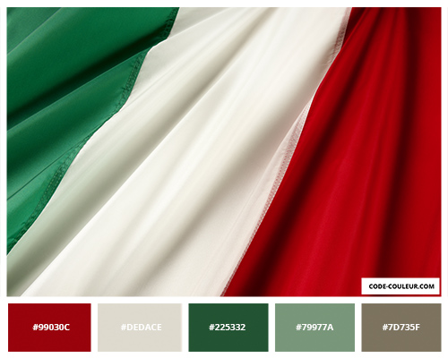 Gros plan sur la drapeau italie