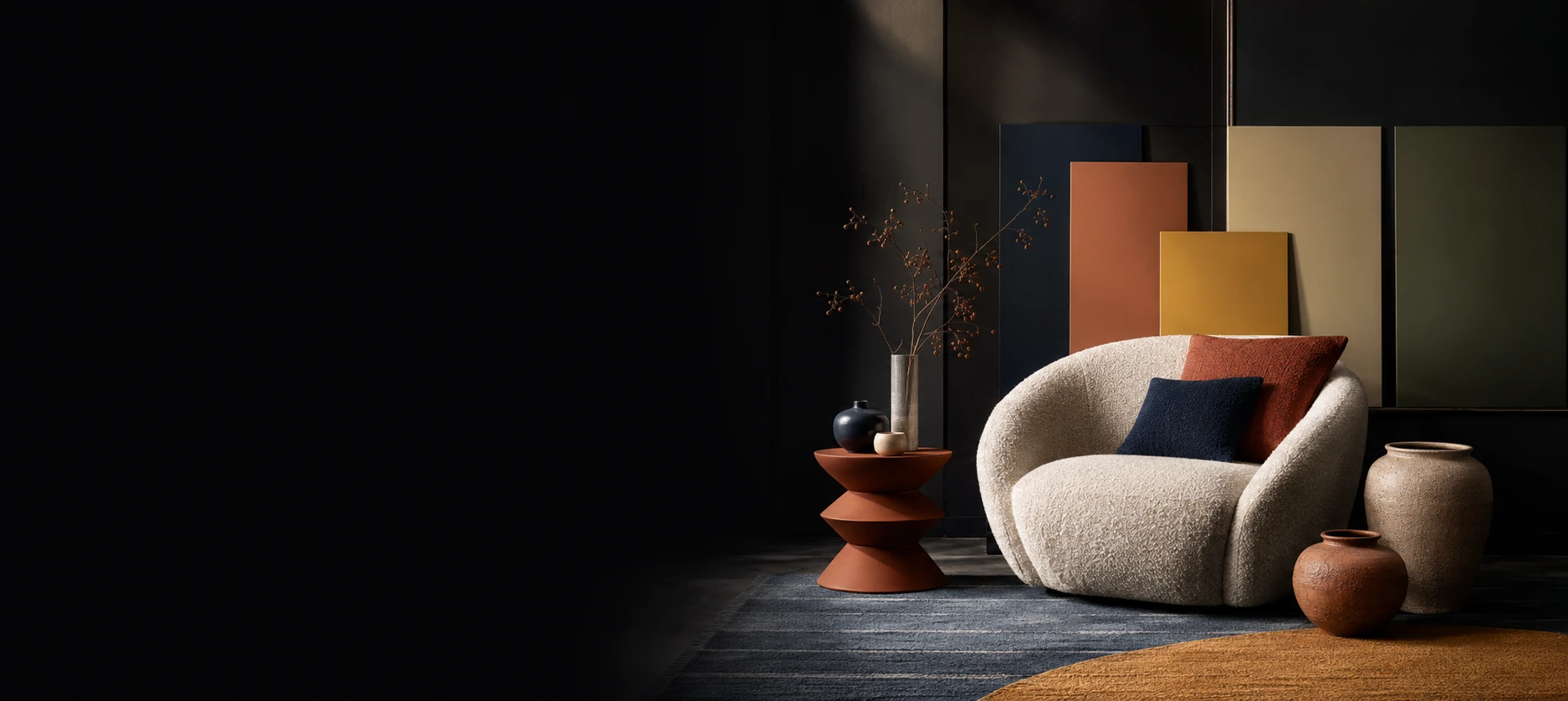 Les couleurs dans la décoration — Pièces, lumière et matières
